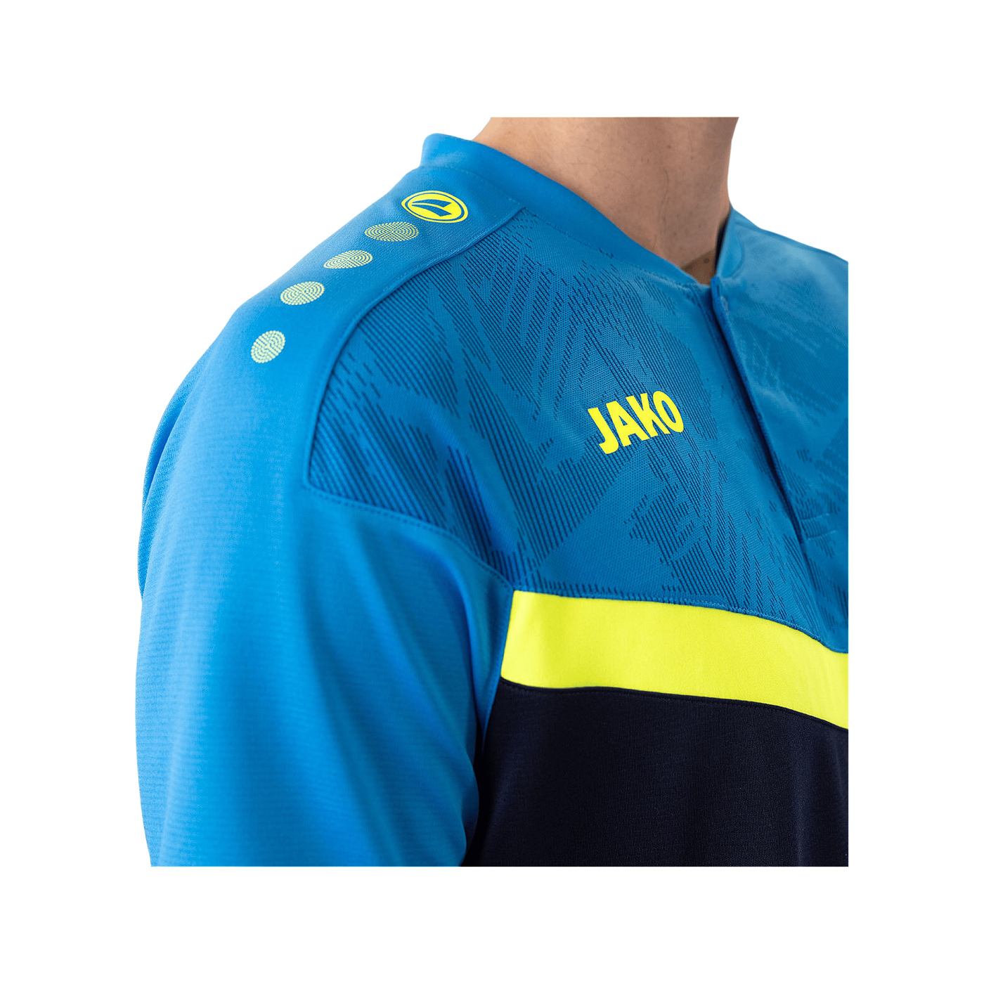 JAKO Iconic Poloshirt Blau Gelb F914