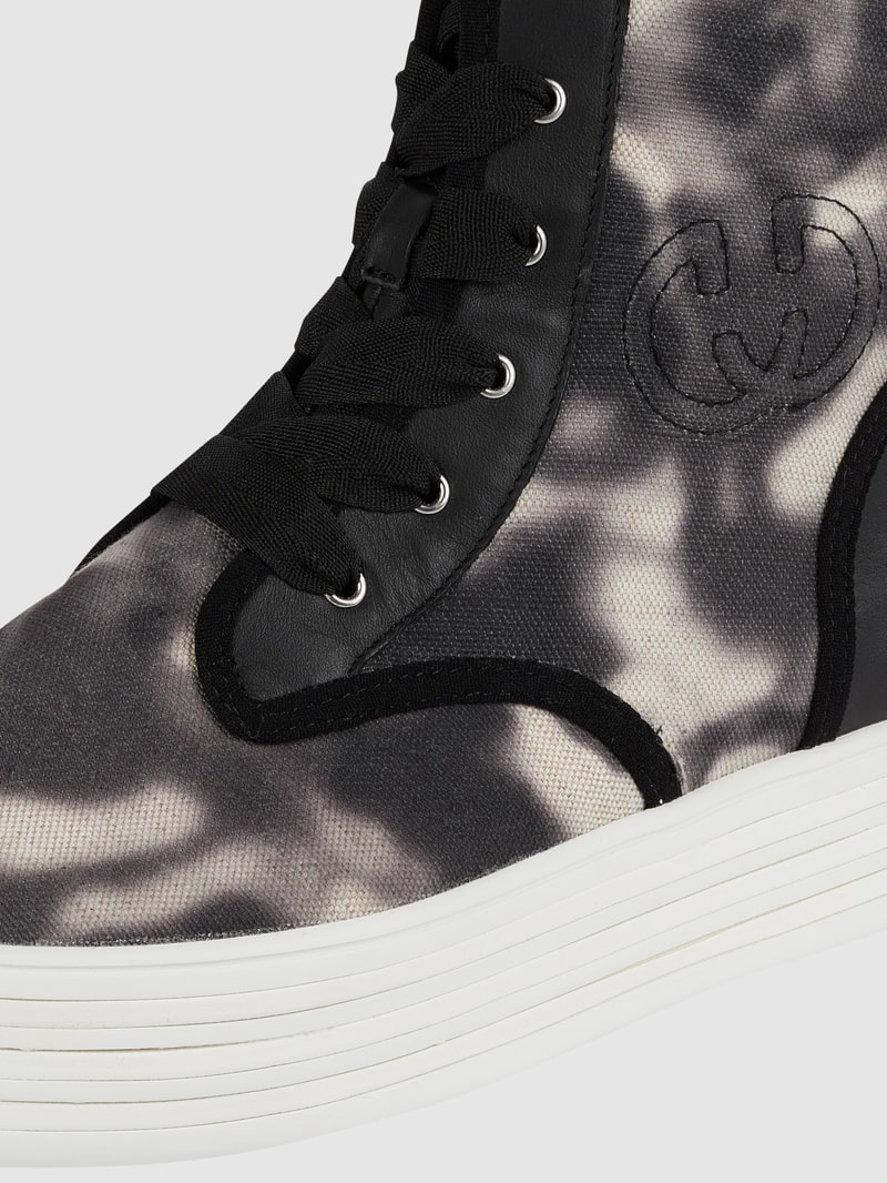 High Top Sneaker mit Plateausohle Modell 'Novara' in schwarz