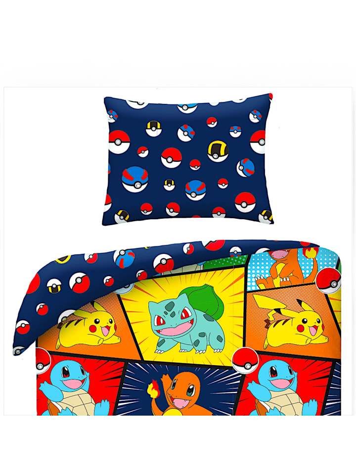 Pokémon 2-tlg.Set: Kinderbettwäsche Pokémon  in Bunt günstig kaufen 140