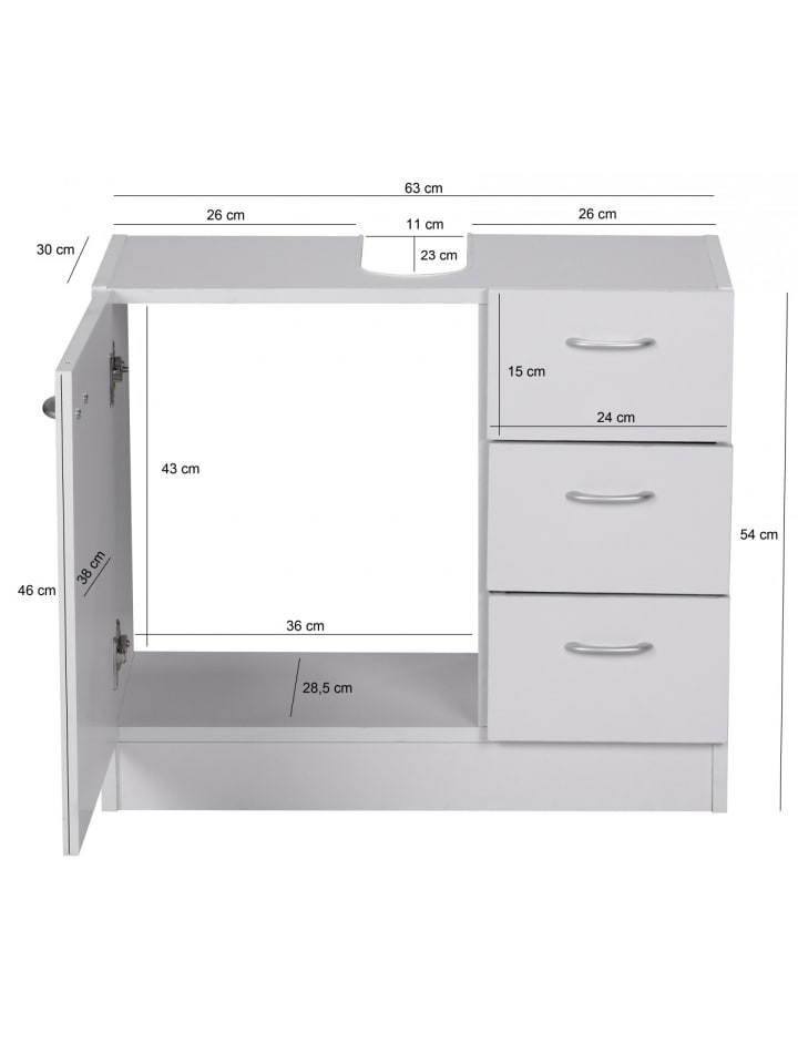 FineBuy Badunterschrank 