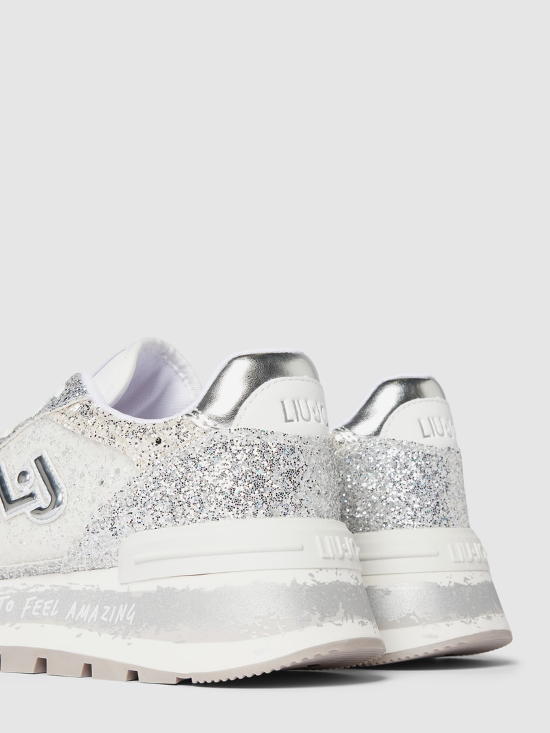 Sneaker mit Glitter-Effekt Modell 'AMAZING' in silber
