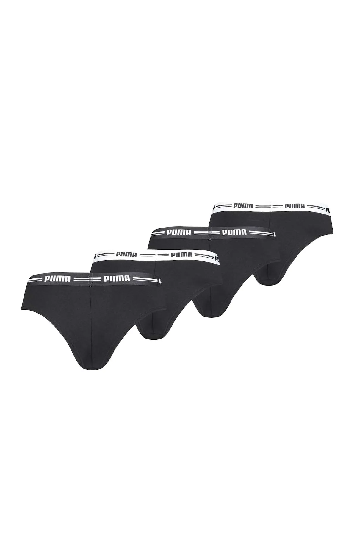 Puma  Damen-Slips – brasilianisches 4er-Pack ECOM, weicher Baumwoll-Modal-Stretch