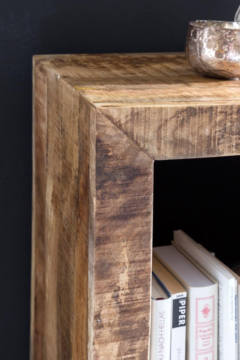 Wohnling Standregal RUSTICA Massivholz Mango 90 x 45 x 35 cm