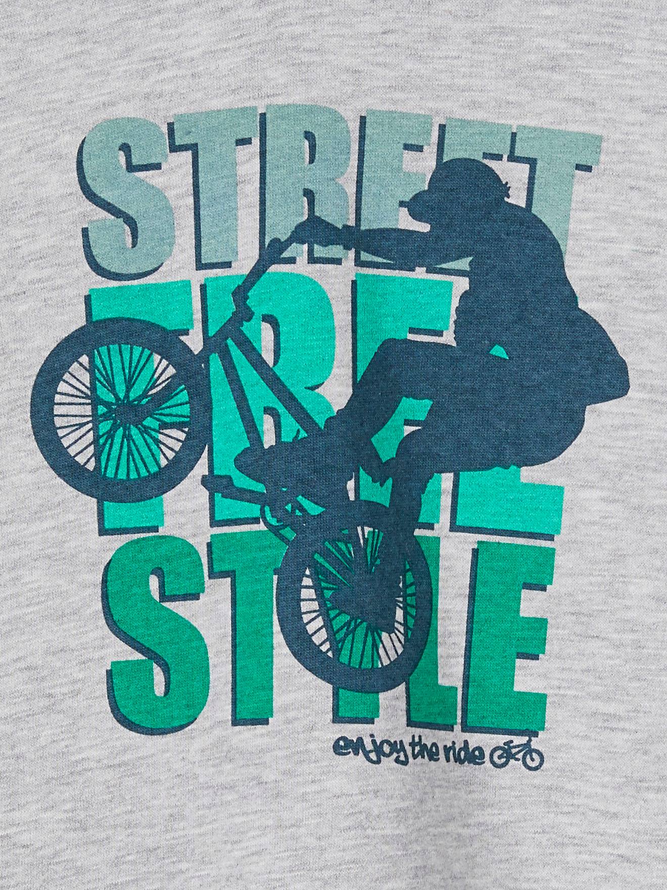 Vertbaudet Jungen Kapuzensweatshirt mit Print - nachtblau