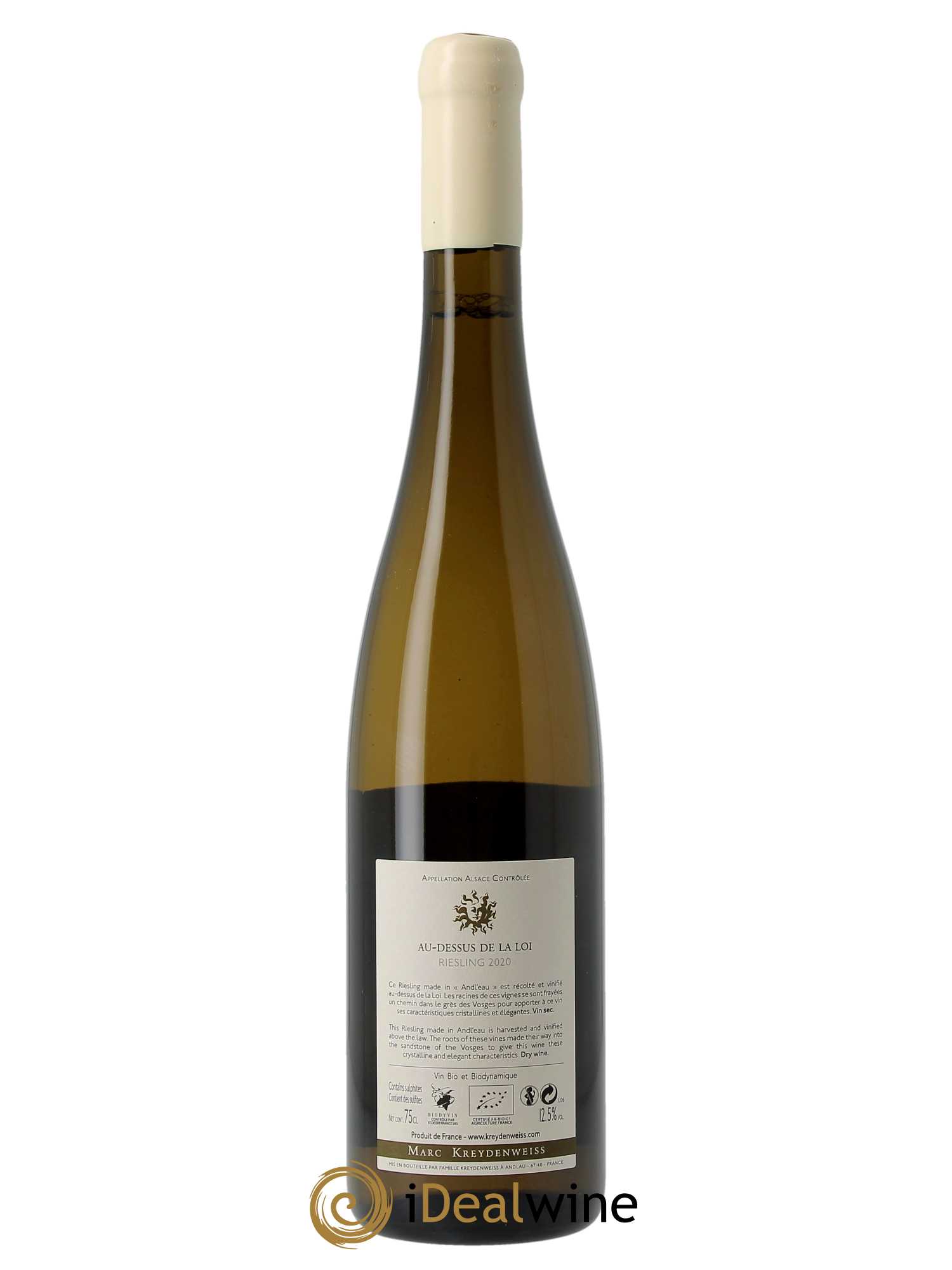 Alsace Riesling Au Dessus de la Loi Marc Kreydenweiss  2020 - Lot de 1 Bouteille