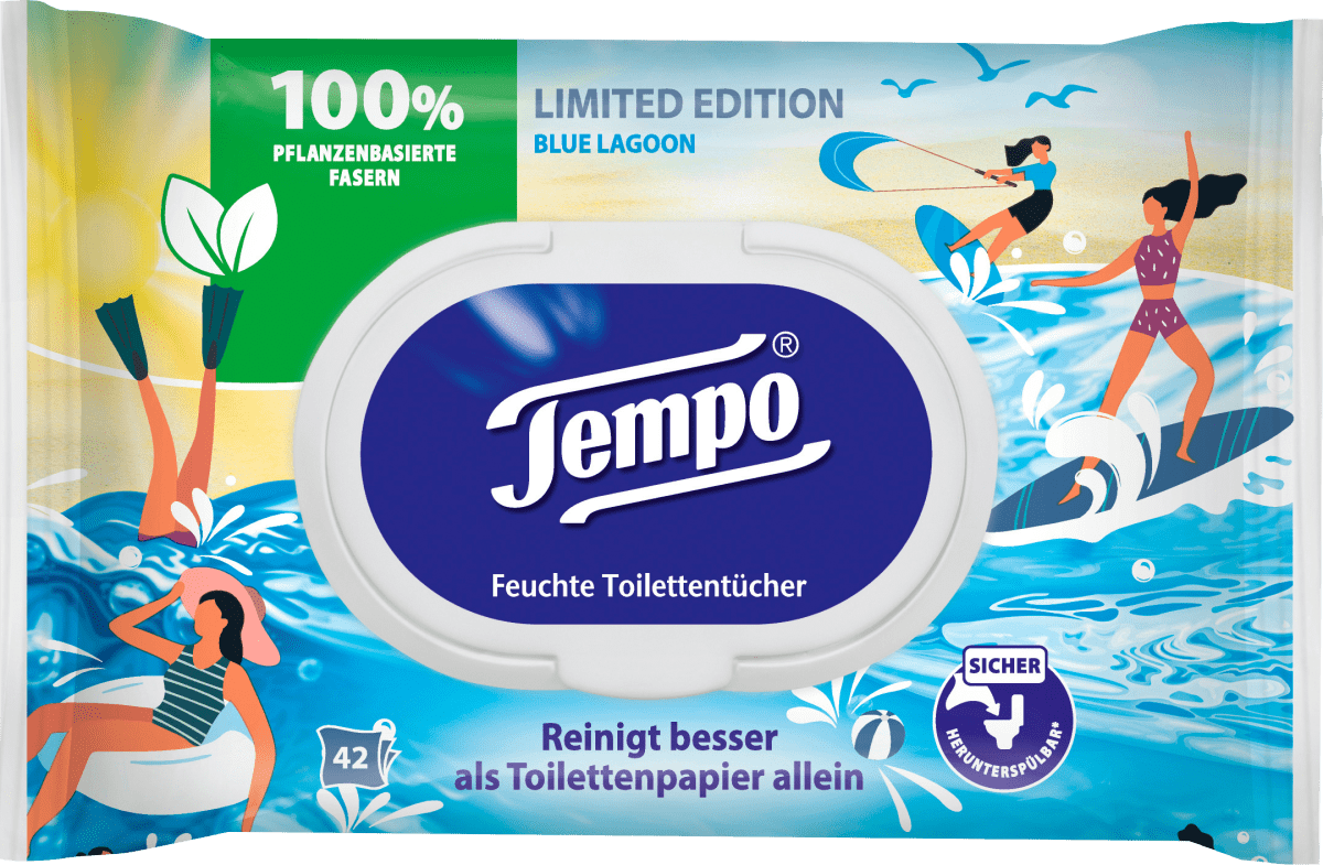 Feuchtes Toilettenpapier Blue Lagoon, 42 St