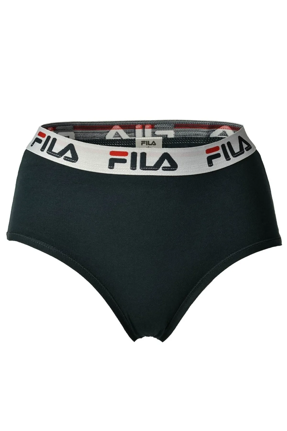 FILA  Damen Hipster - 4er Pack Slip, Logo-Bund, Cotton Stretch, einfarbig
