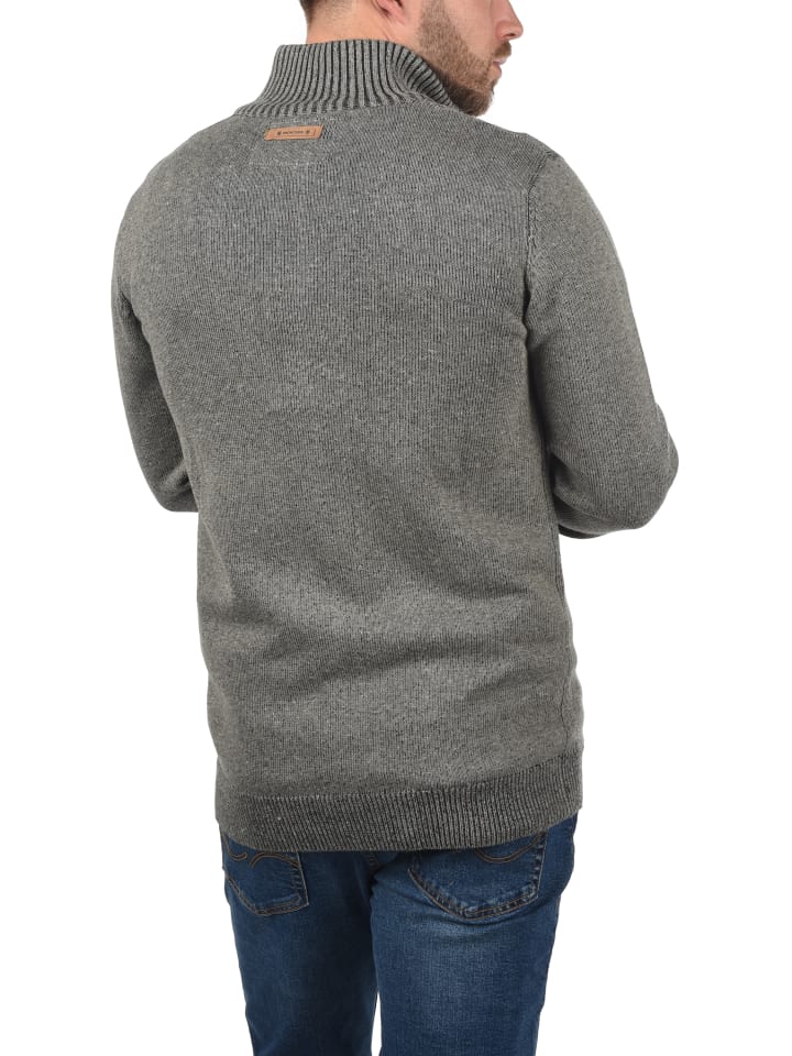 INDICODE Strickjacke IDAndy 35-099MM Cardigan mit Stehkragen in Grau günstig kaufen