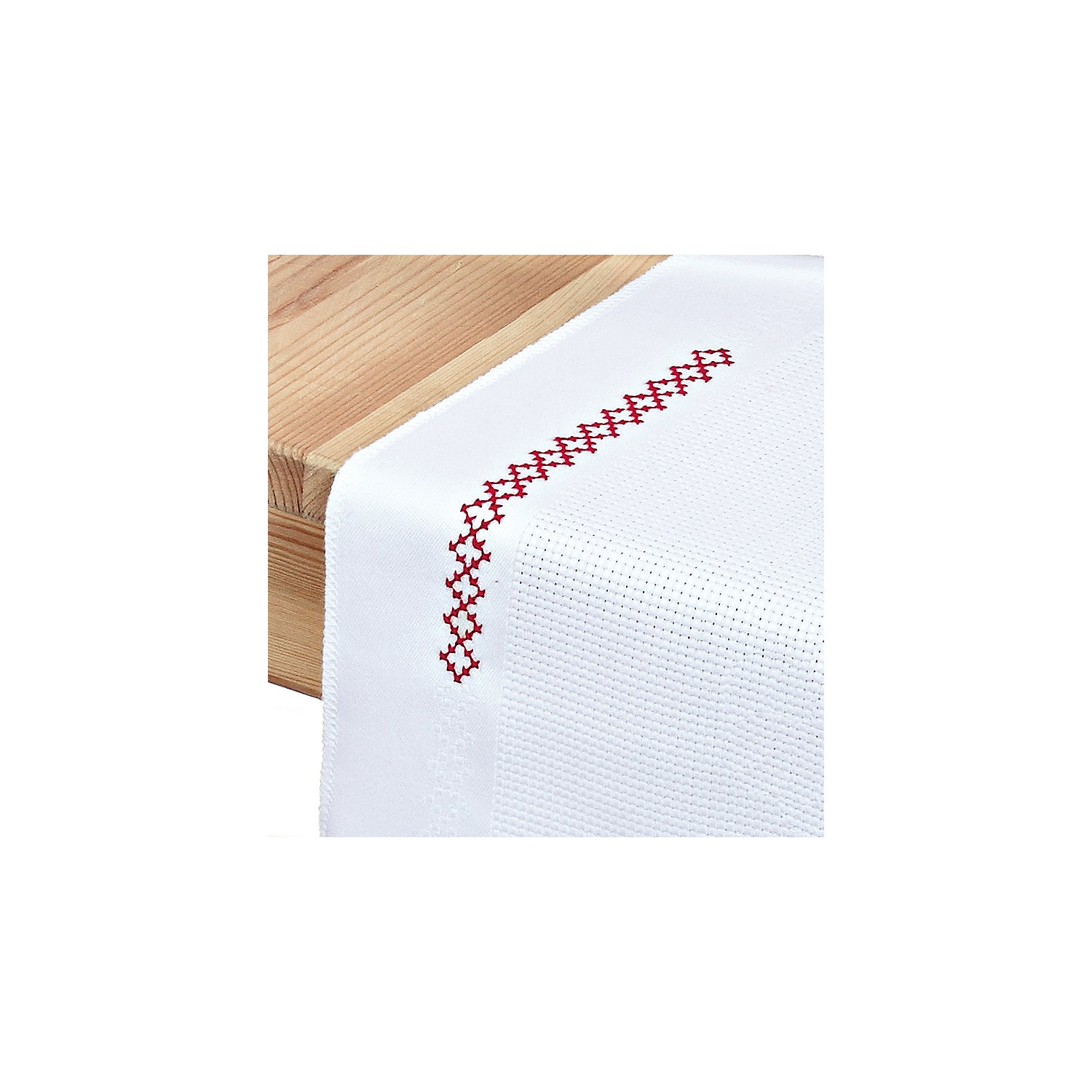 Aida-Stickband, ecru, 28 cm