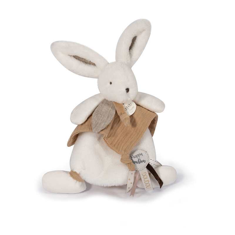 Doudou lapin pompon naturel Doudou et Compagnie