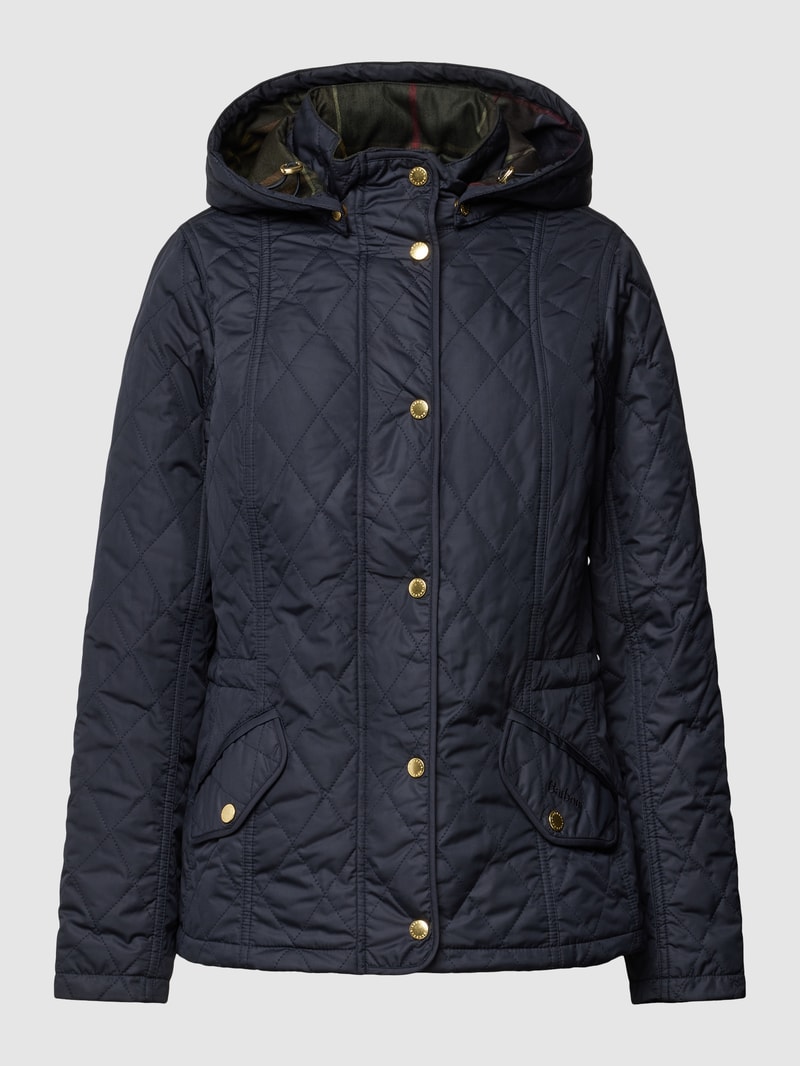 Steppjacke mit abnehmbarer Kapuze Modell 'MILLFIRE' in marineblau