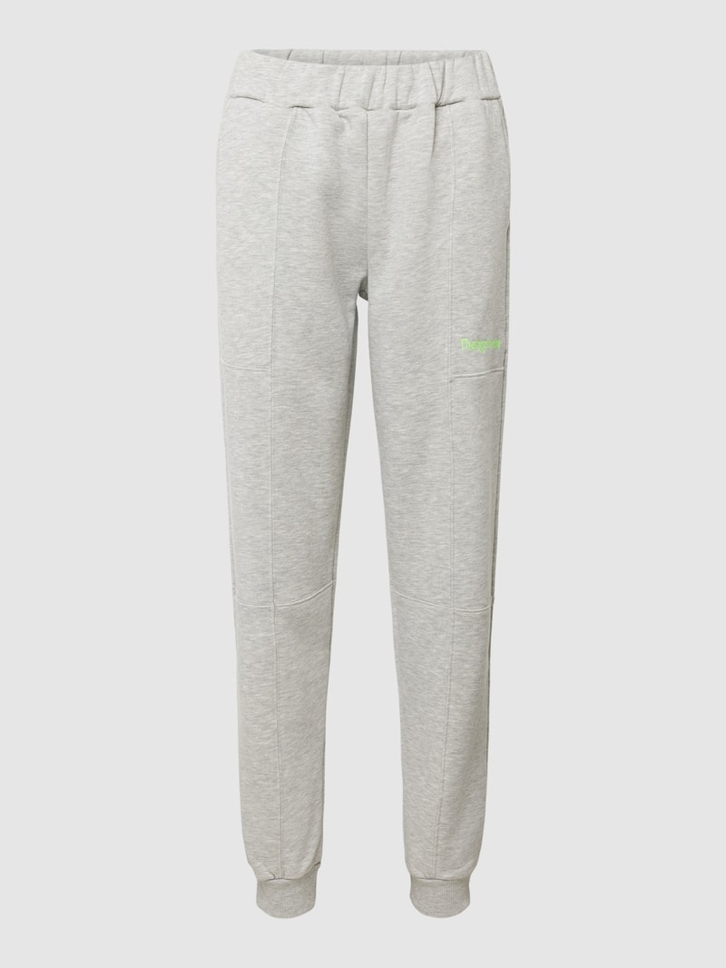 Sweatpants mit Label-Stitching Modell 'RAFINE' in hellgrau