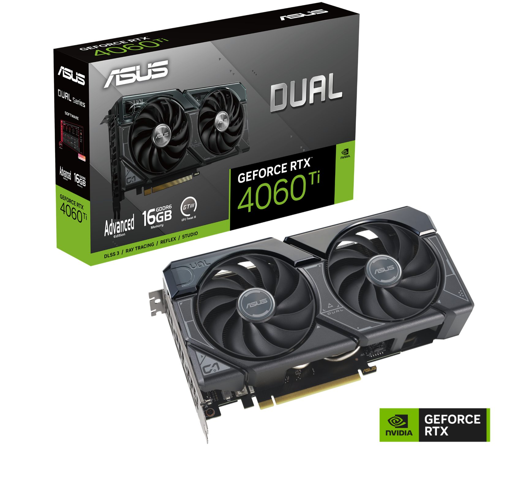 Asus DUAL-RTX4060TI-A16G Grafikkarte (16 GB, GDDR6)