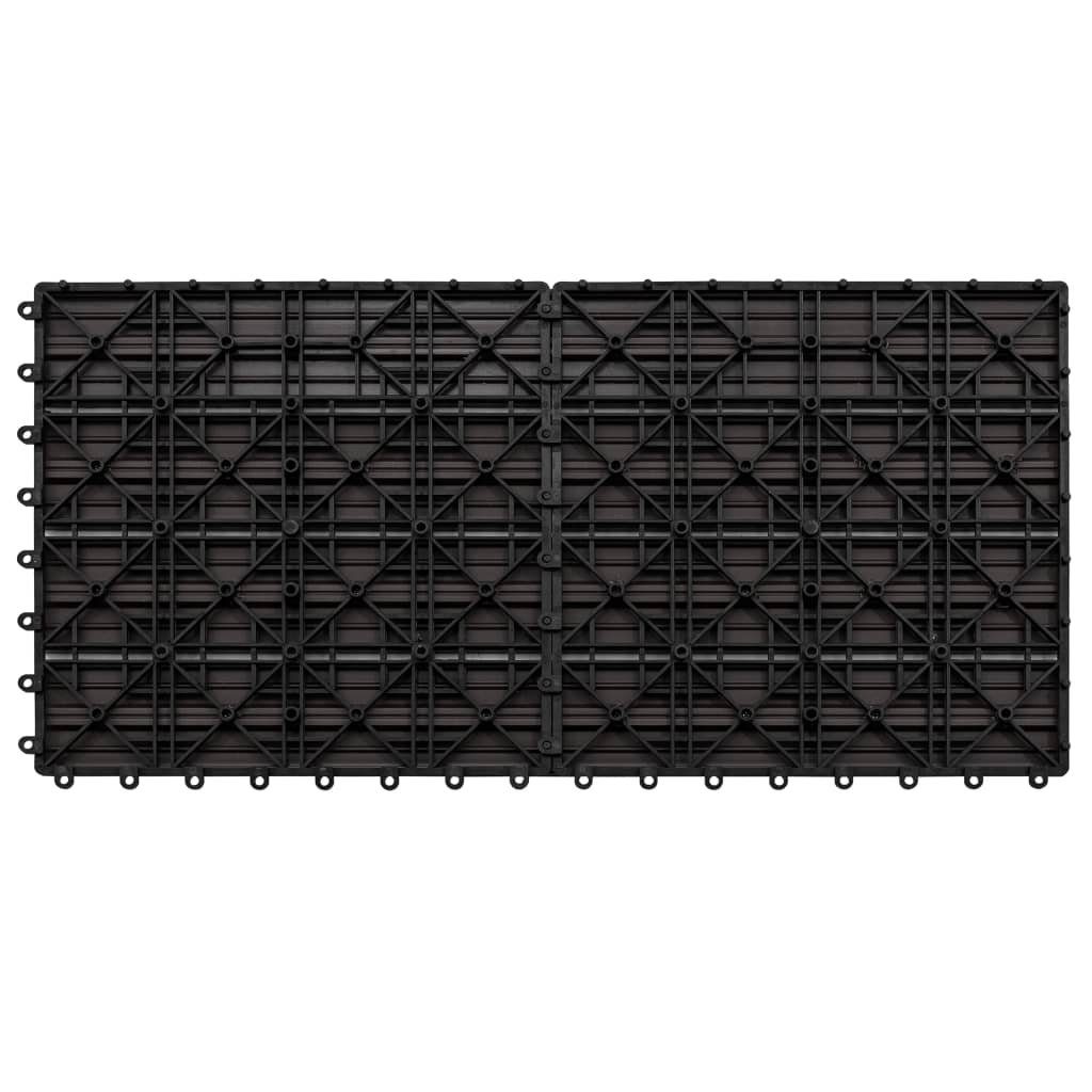 Teppichboden Terrassenfliesen 6 Stk. WPC 60x30 cm 1,08 m² Dunkelbraun, vidaXL