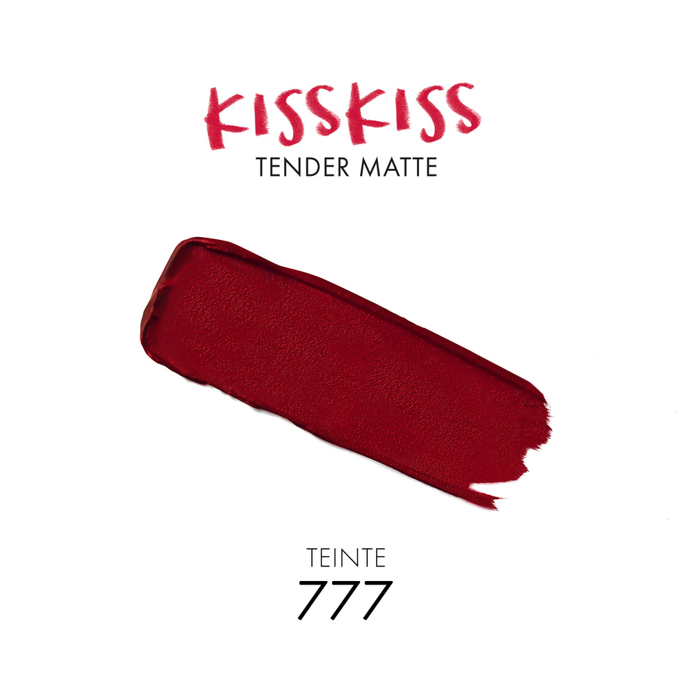 Guerlain KissKiss Tender Matte Rouge à Lèvres Mat lumineux fin et fondant confort 16H
