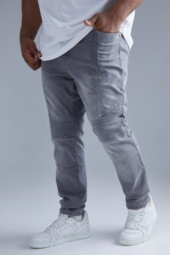 Plus Skinny Stretch Bikerjacke