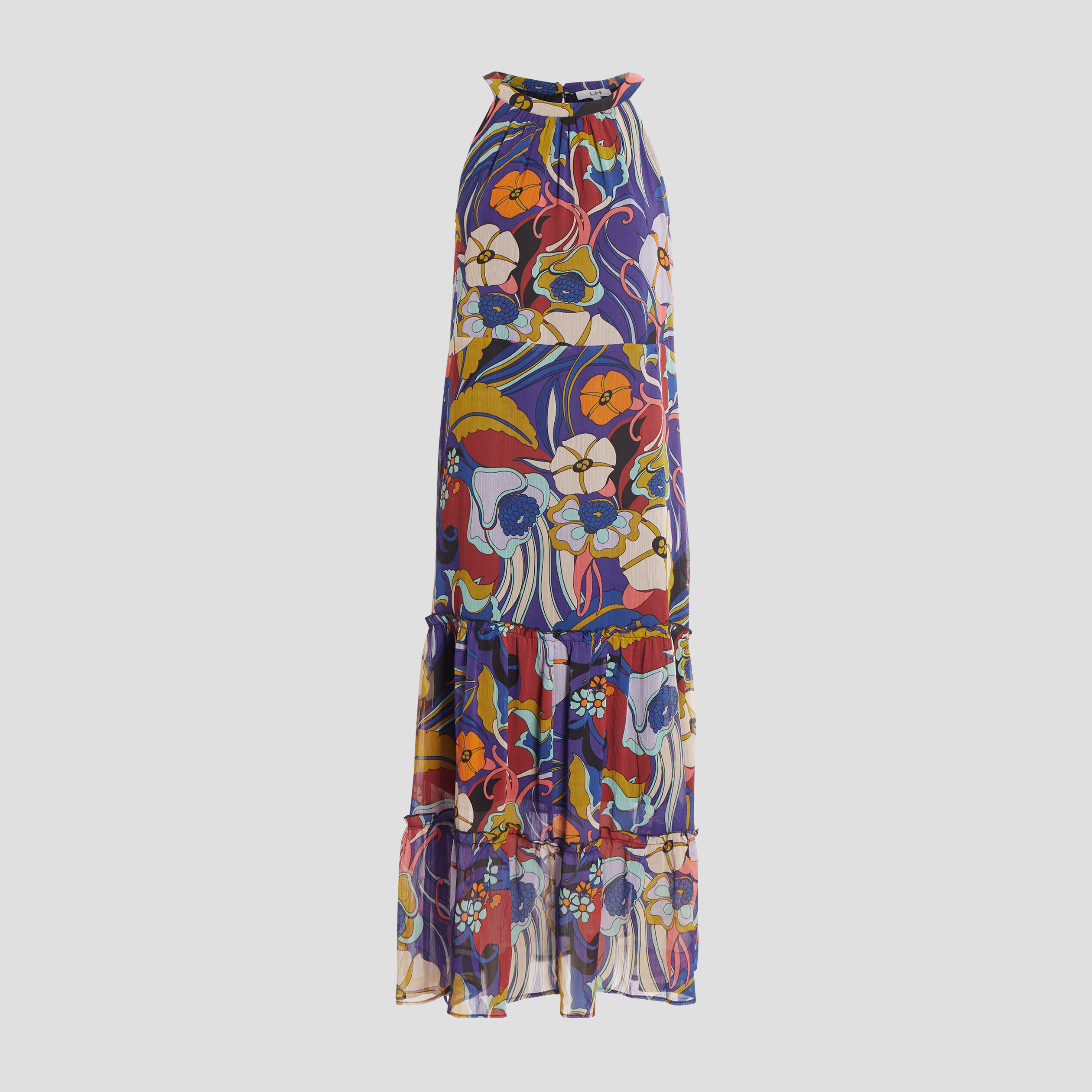 Robe longue droite fluide violet femme | La Halle