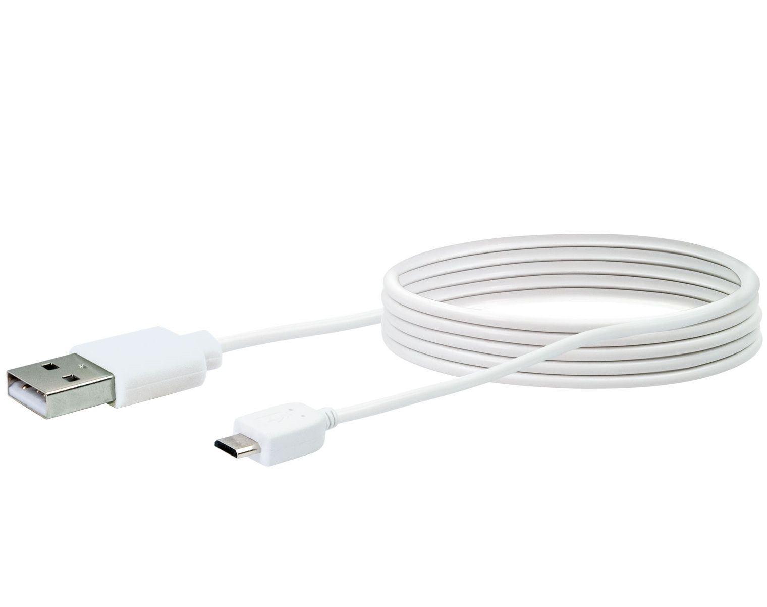 Schwaiger LK200M 2 Meter weißes Micro-USB-Ladekabel