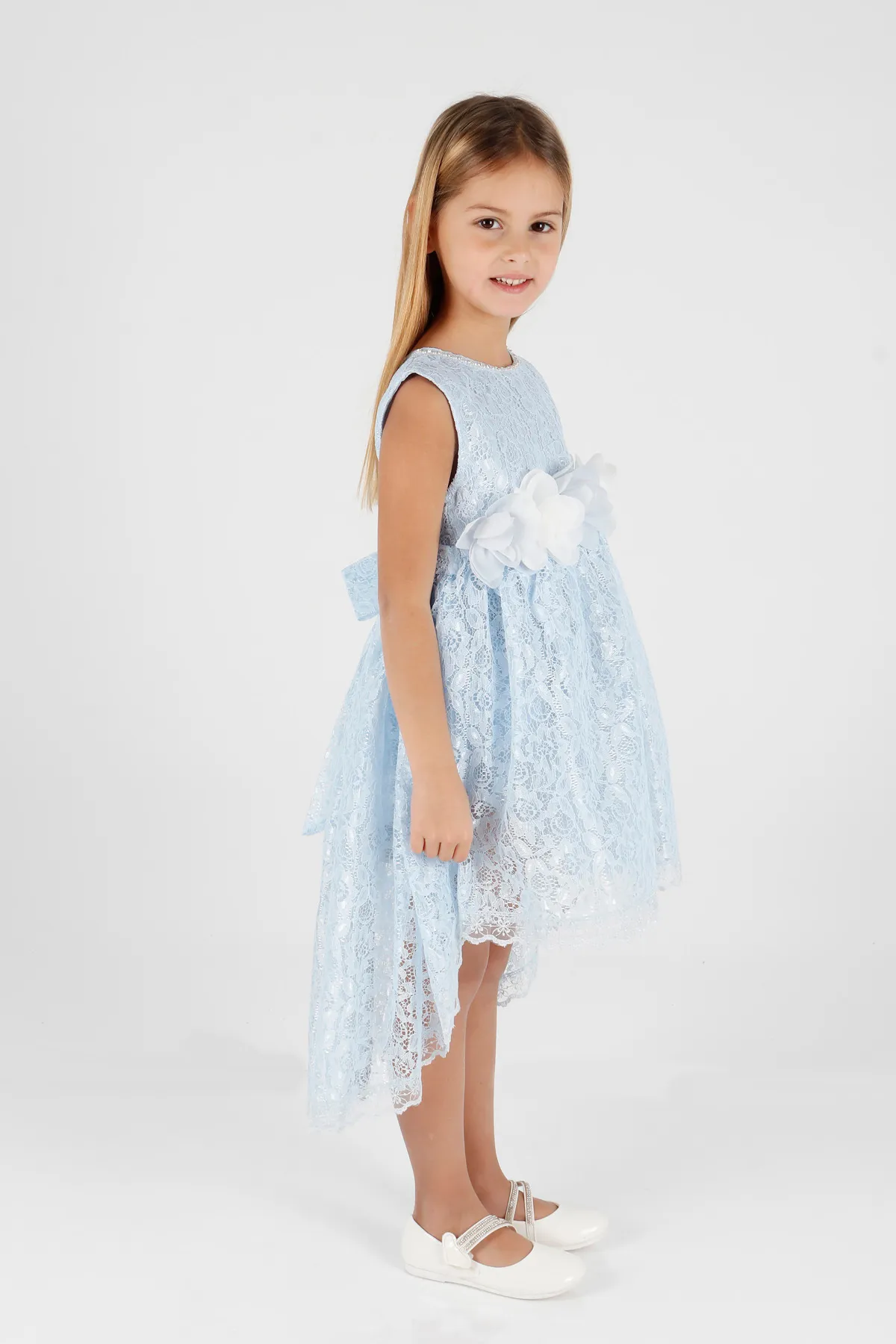 AHENGİM  Mädchen-Abendkleid mit Spitze, Ak2208
