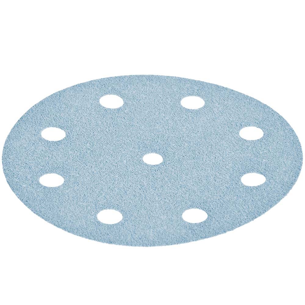 Disco de lixa Festool Granada de 125 mm, grão 120, 9 furos, pacote com 100 unidades. 497169