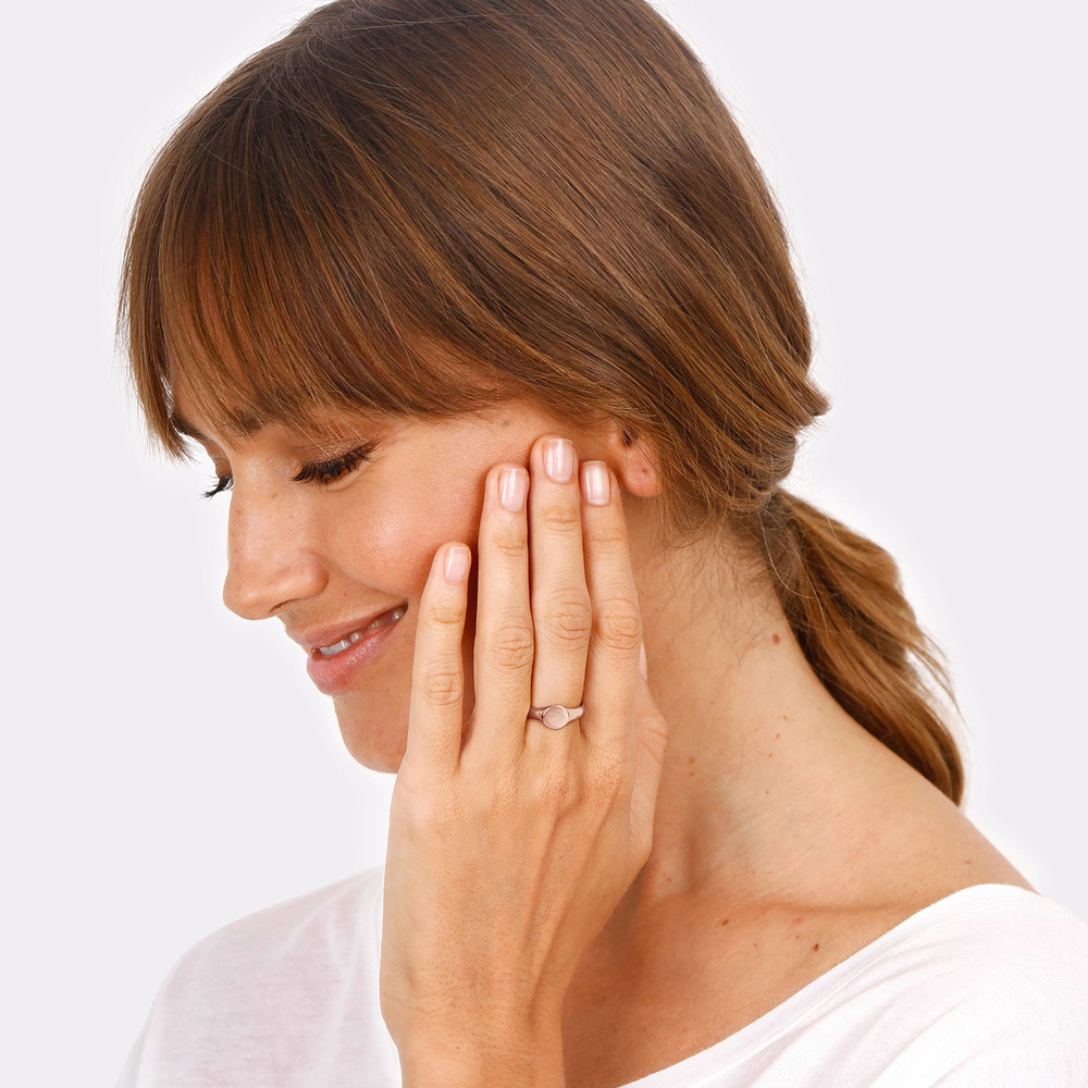 Elli Elli Bague Terne Ovale Geo Base 925 Argent Bague