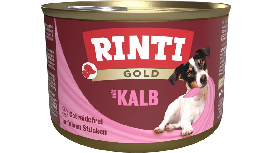 RINTI Hundenassfutter Gold Kalb 185 g