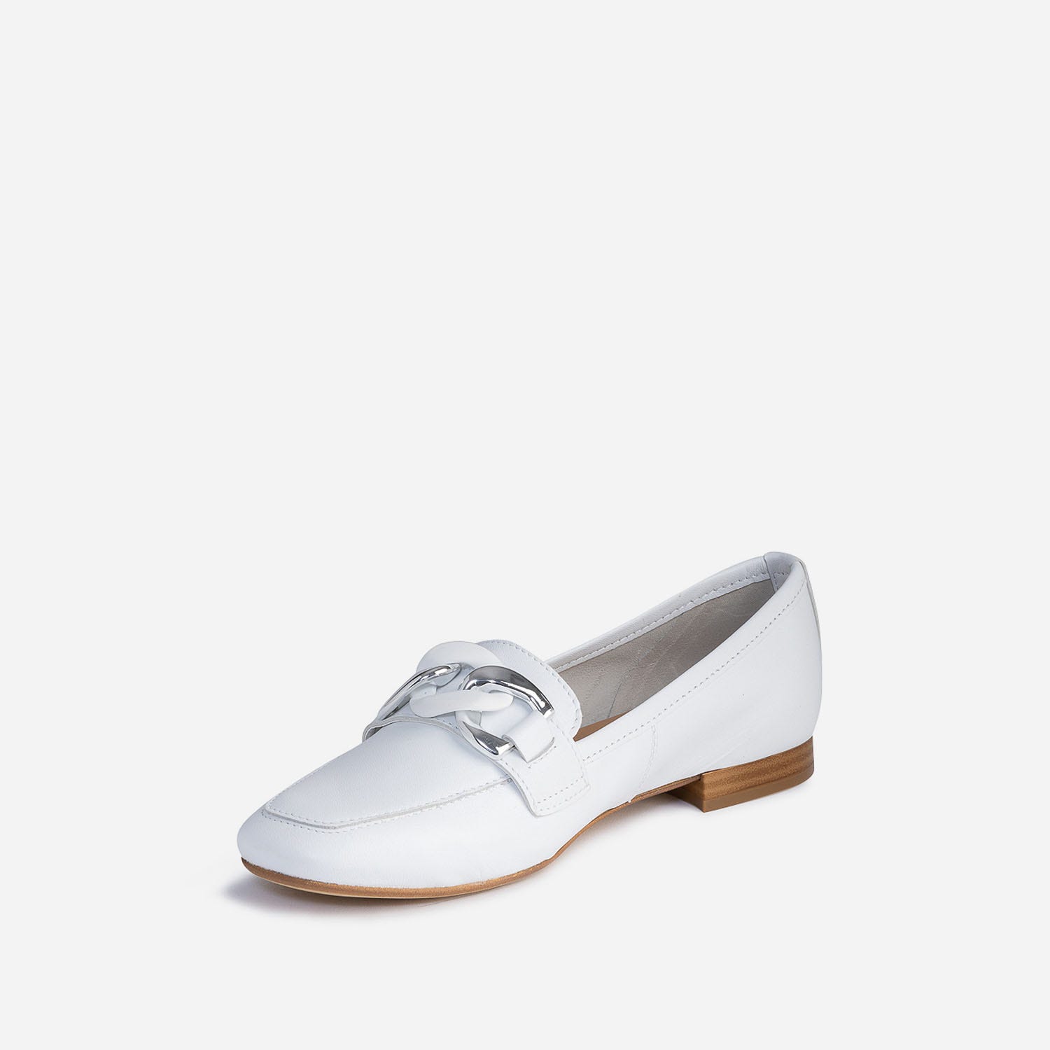Mocassin blanc éco-conçu en cuir