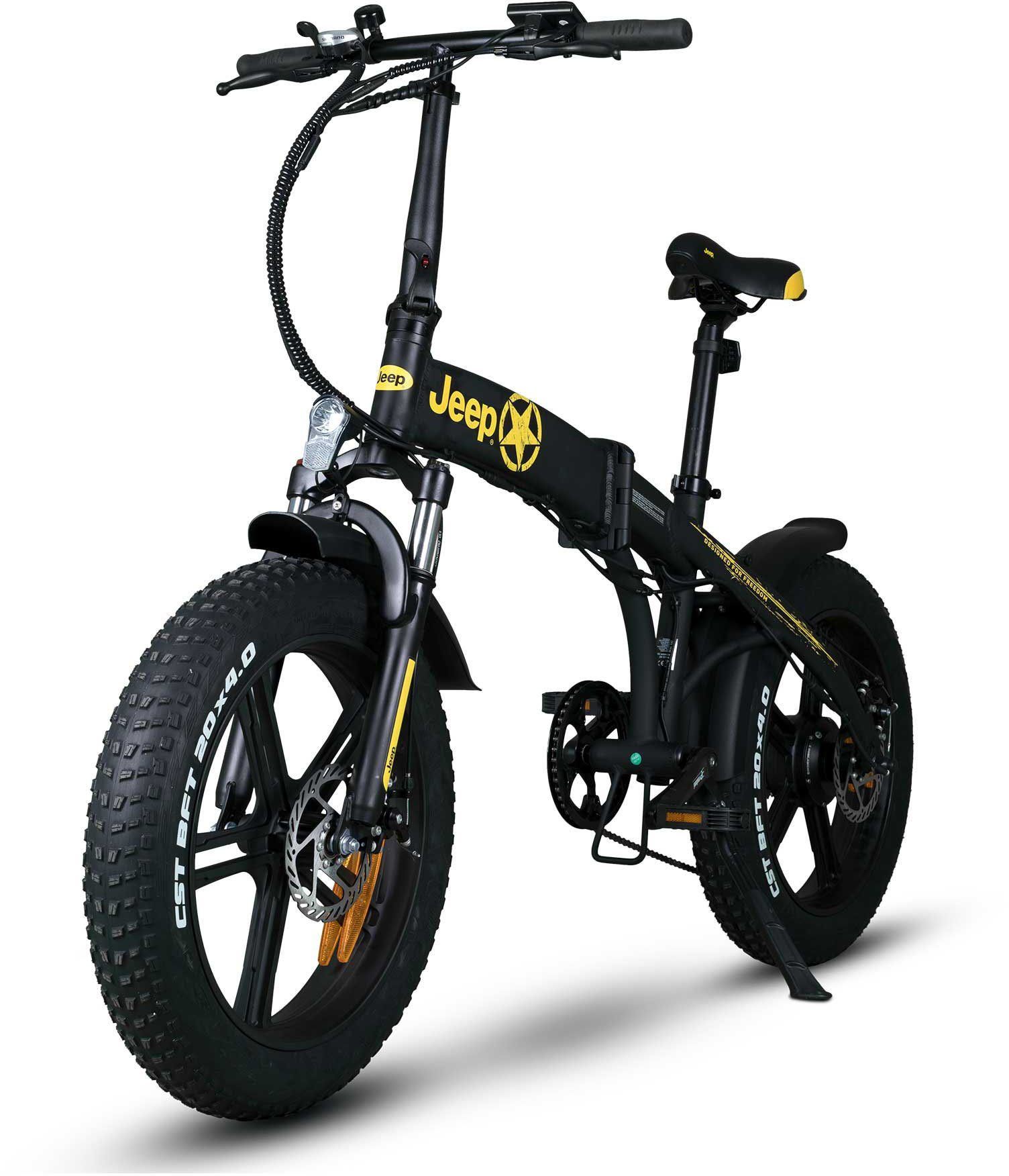 Jeep E-Bikes E-Bike FR 7020, 7 Gang, Kettenschaltung, Heckmotor, (mit Akku-Ladegerät)