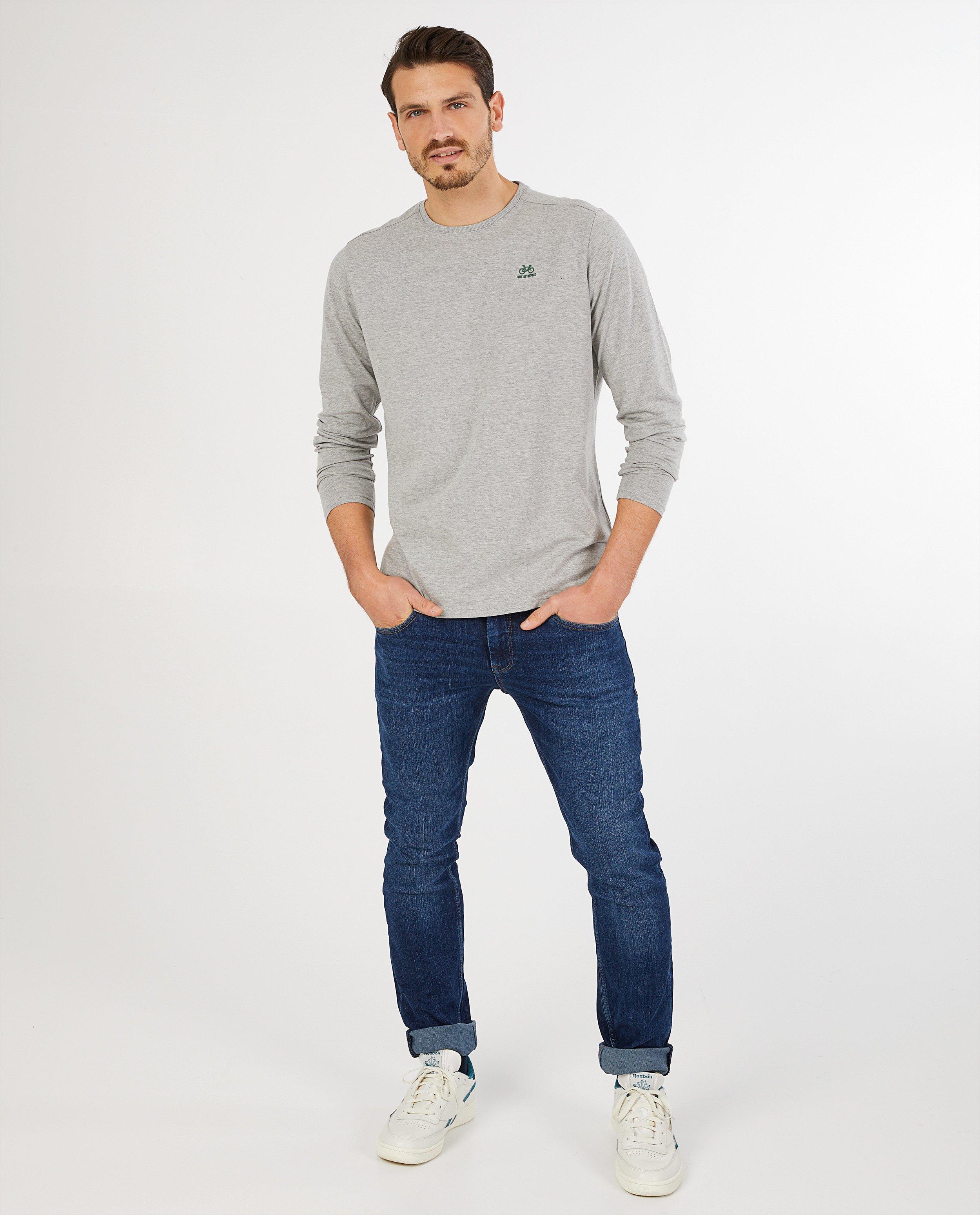 AM denim slim post-consumer I AM albastru închis