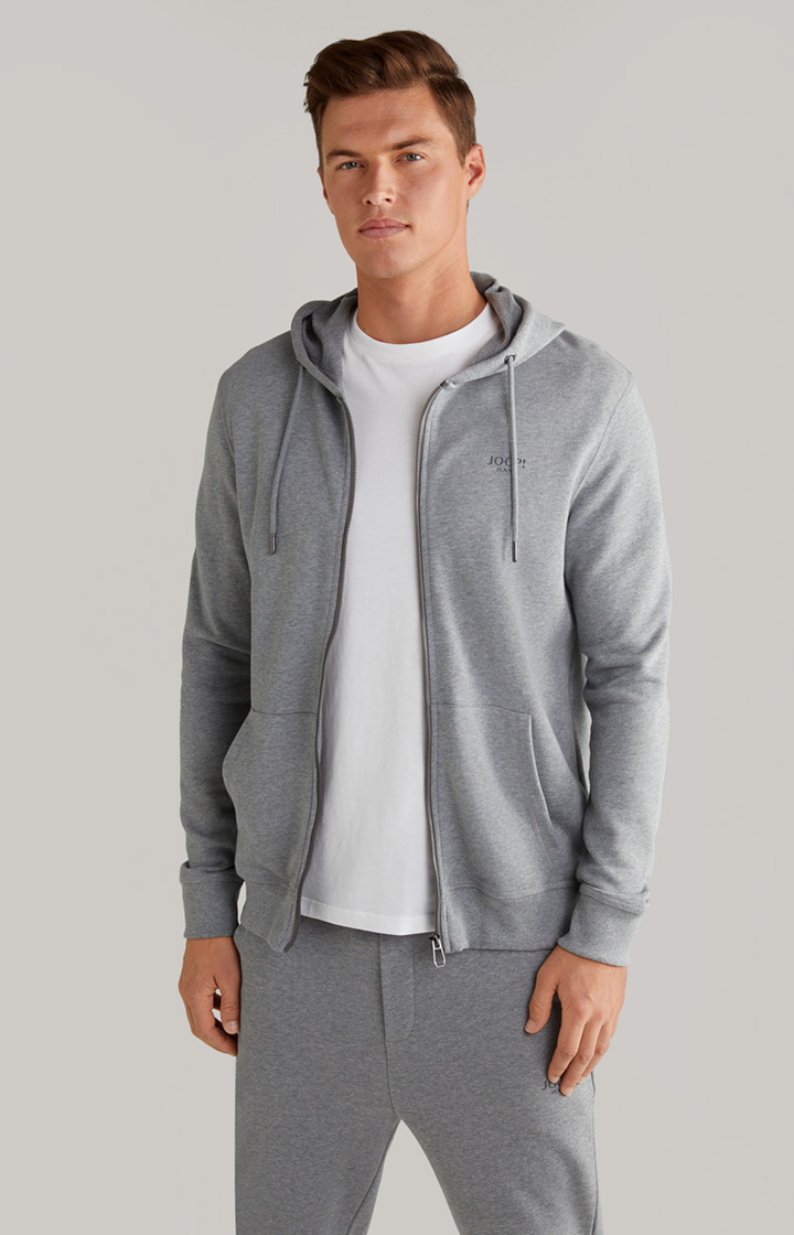Sweatjacke Salvatore in Grau meliert