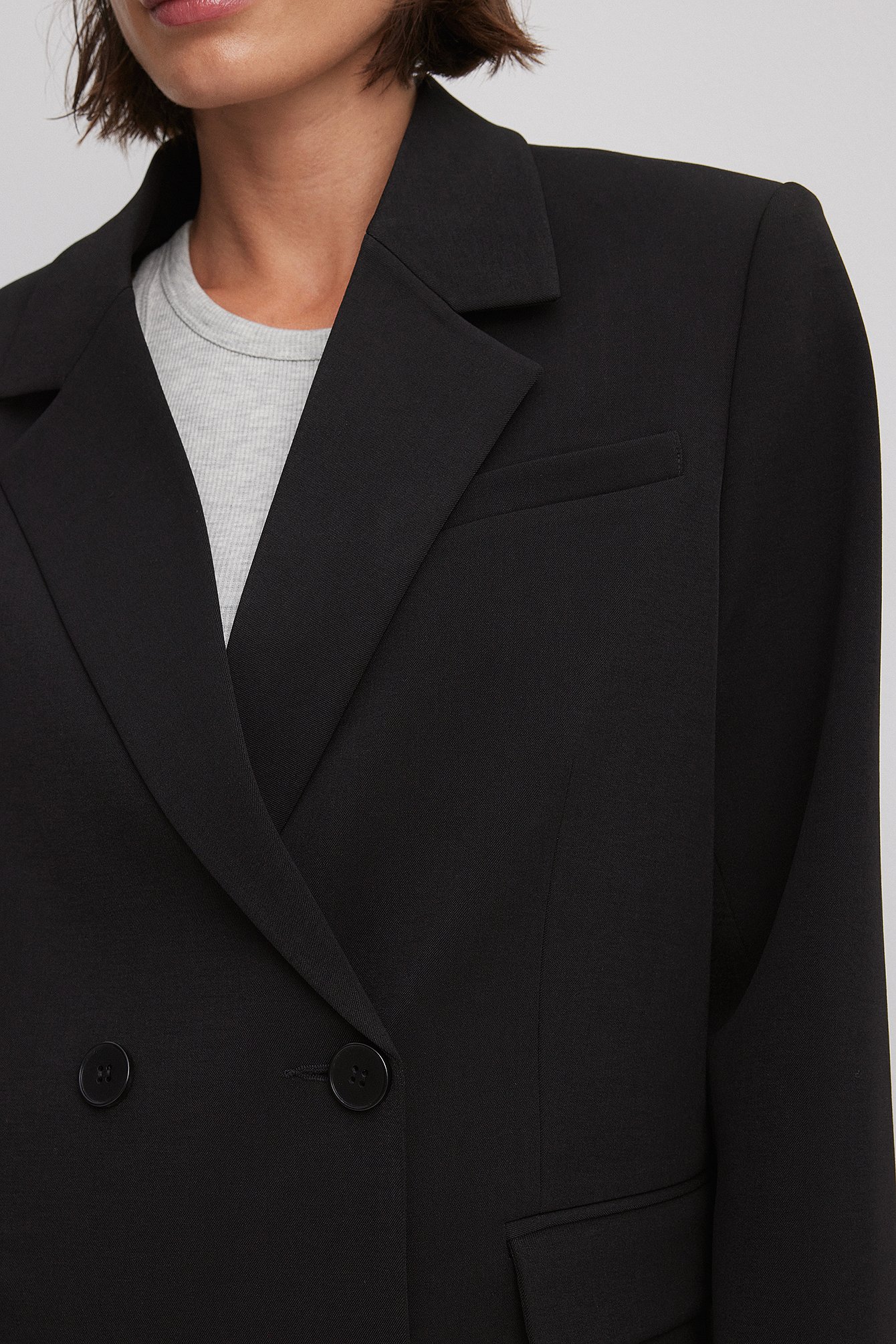 Recycelter zweireihiger Oversize-Blazer