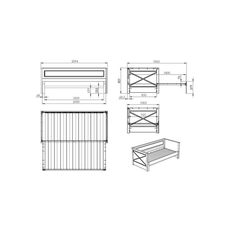Lit capitain extensible Pino