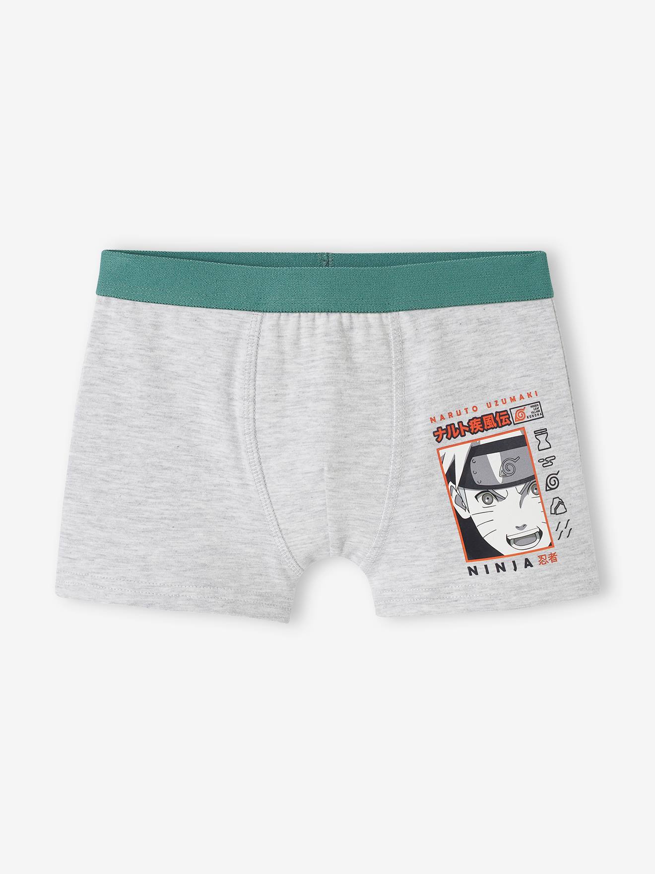 Naruto 3er-Pack Jungen Boxershorts NARUTO UZUMAKI - mintgrün