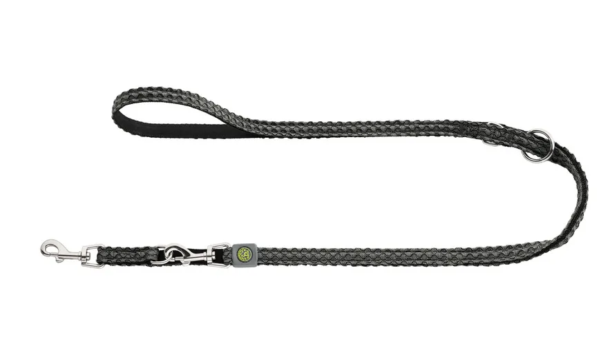 Hunter Verstellbare Führleine Hilo anthrazit 15 mm / 200 cm