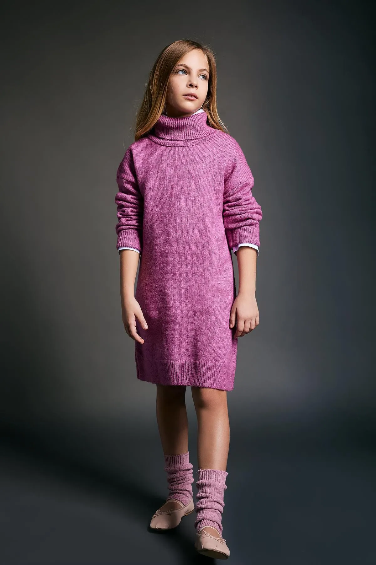 DeFacto  Langarm-Strickkleid mit Rollkragen für Mädchen