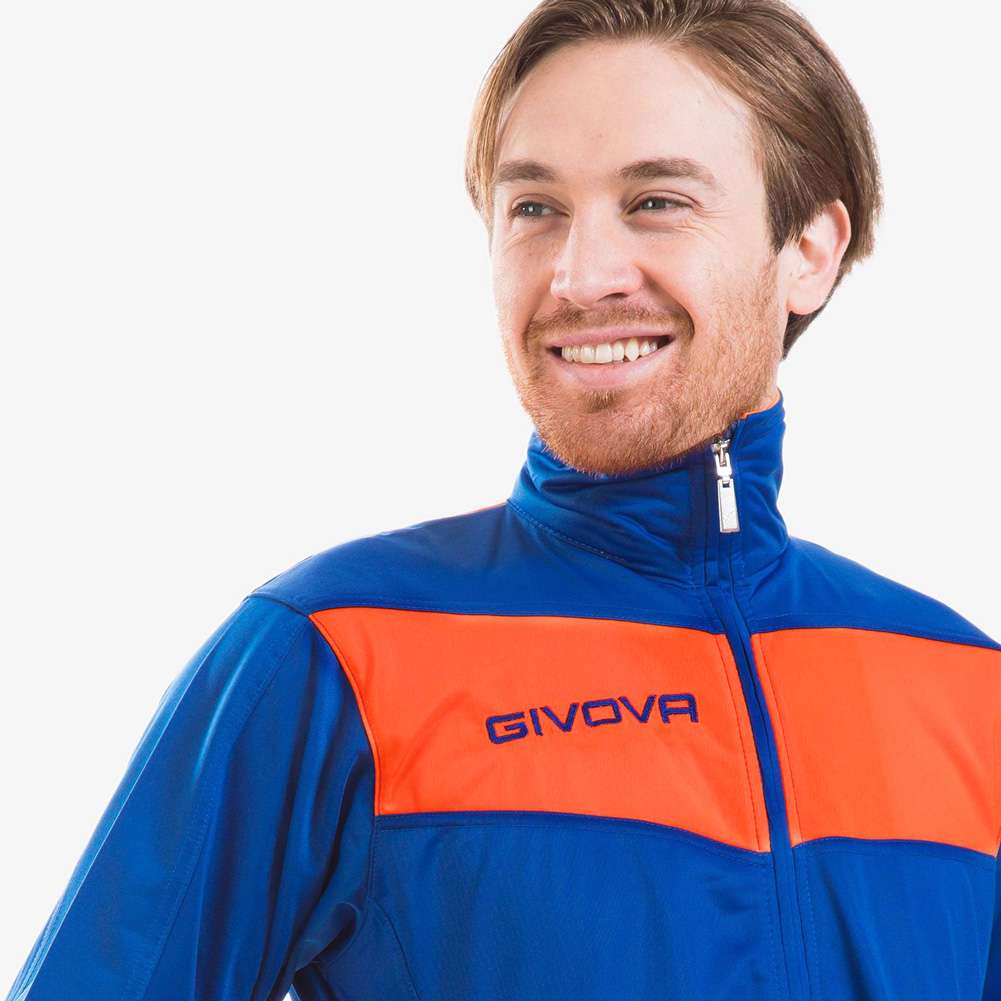Givova Tuta Visa Trainingsanzug blau/neonorange