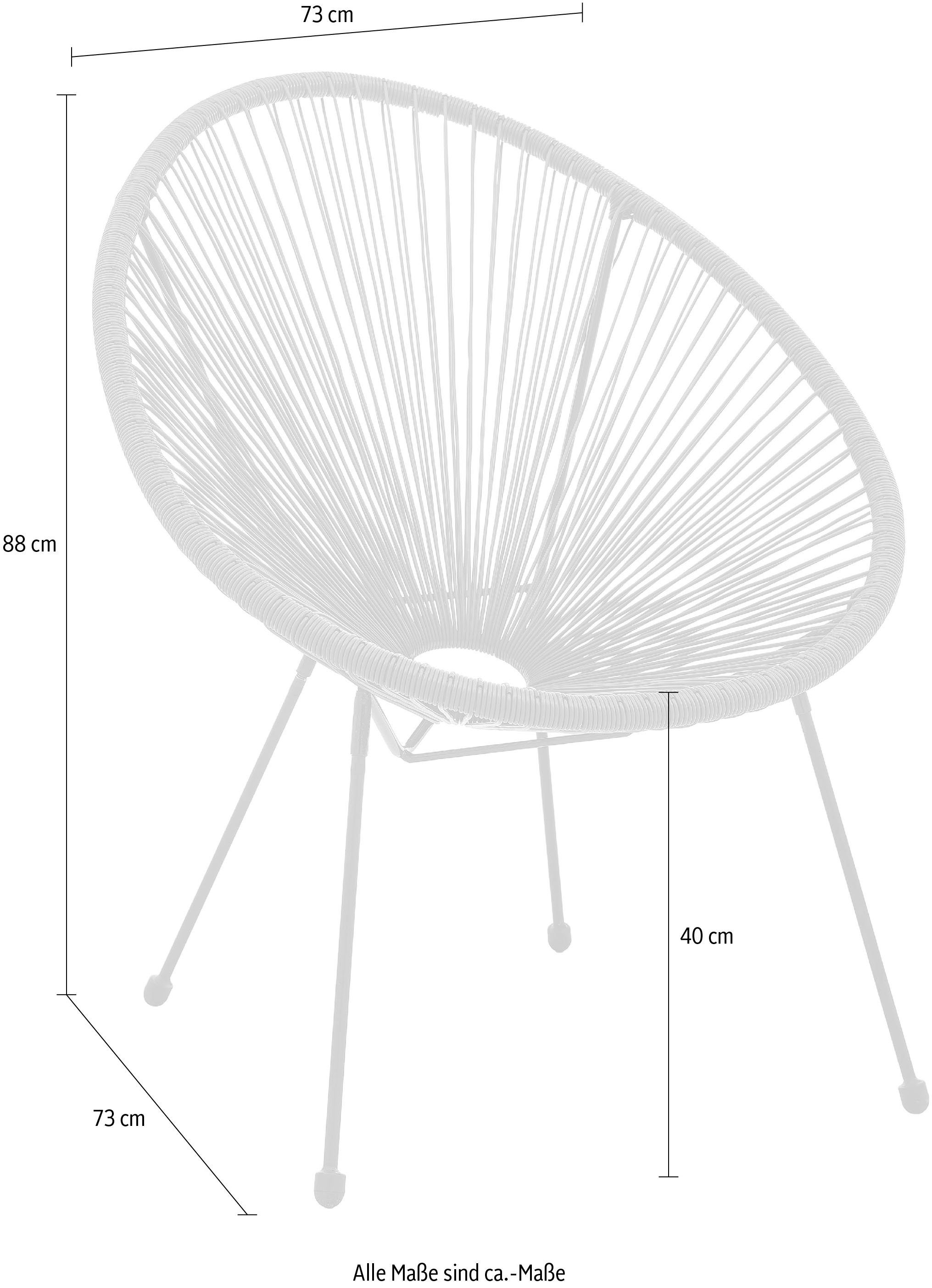 INOSIGN Stuhl (Set, 2 St), runde Sitzschale im 2er-Set