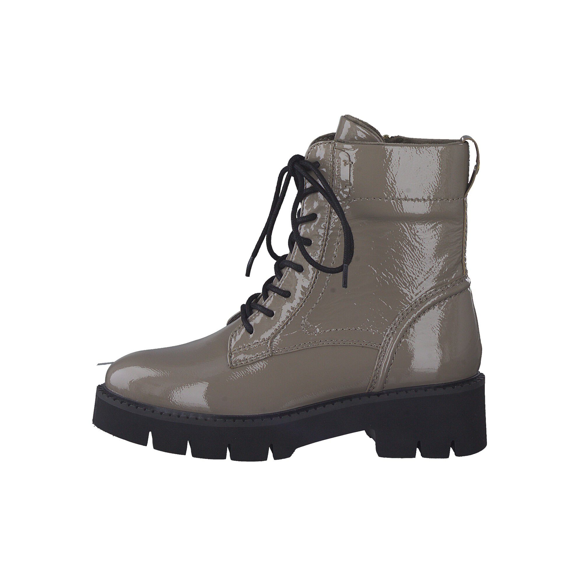 Bottines montantes lacets dessus cuir
