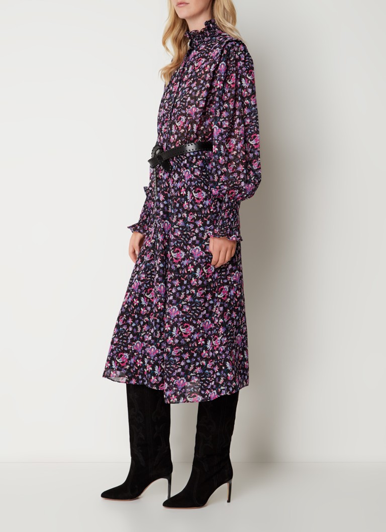 Abito midi a blusa Galoa di Isabel Marant in cotone biologico con stampa floreale