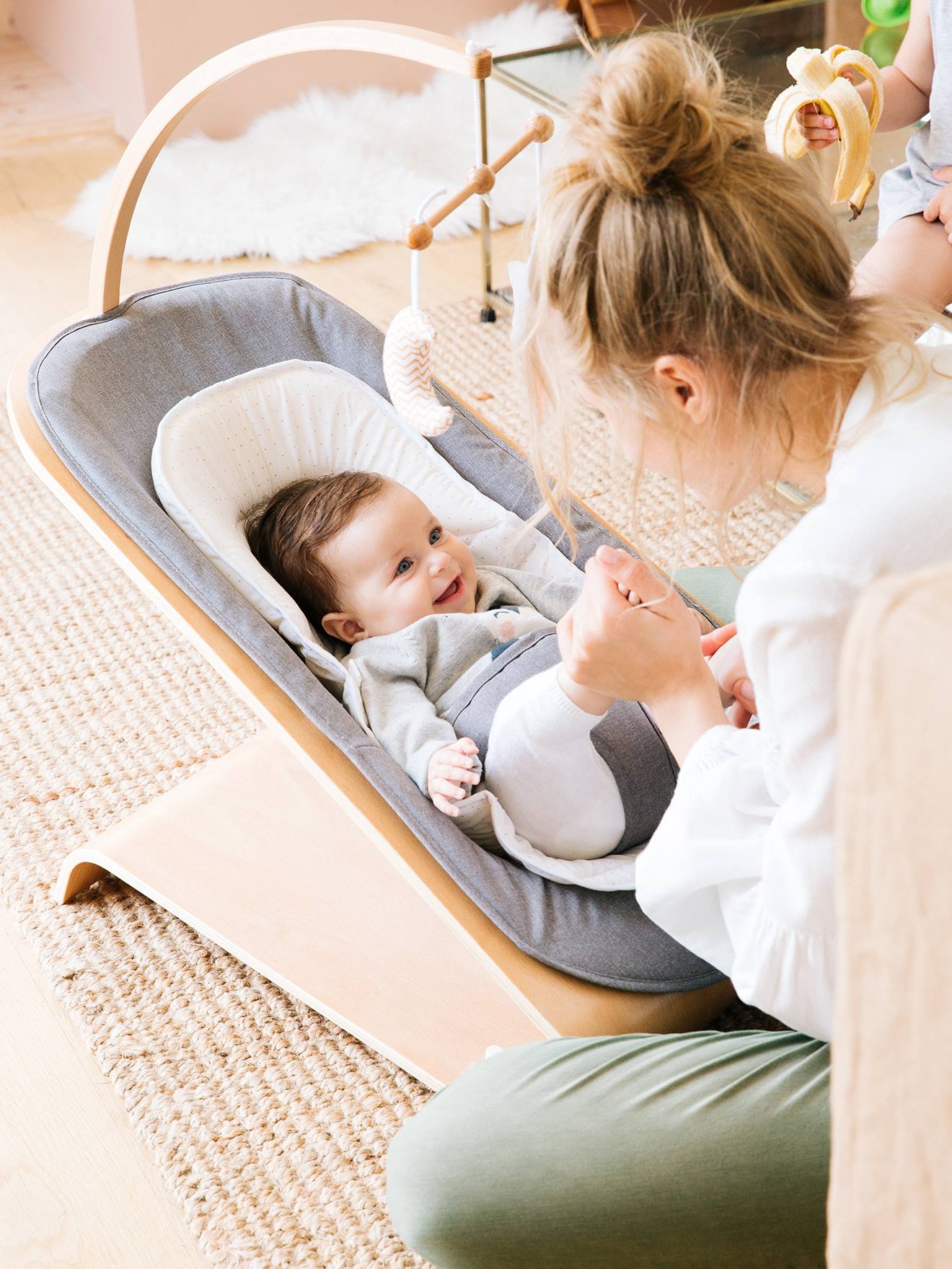 Transat bois vertbaudet Babyrythm gris