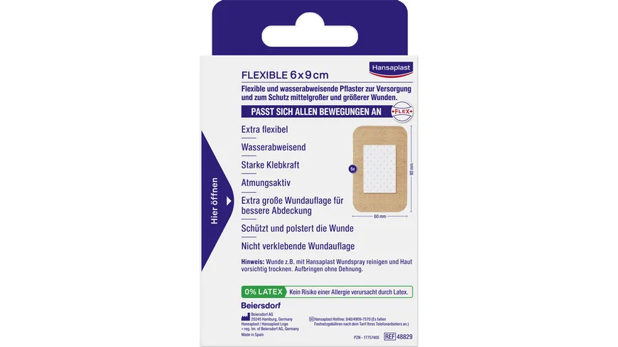 Hansaplast Flexible Wundverband 6x9 cm