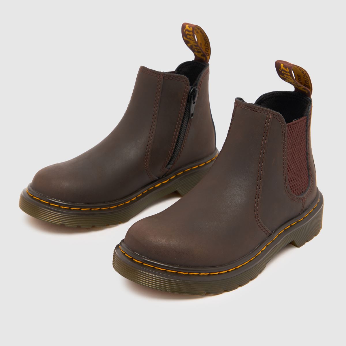 Dr Martens mörkbruna 2976 Junior stövlar