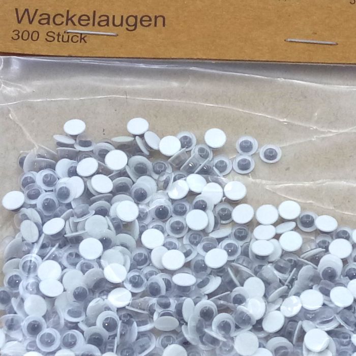 Wackelaugen klein - 300 Stück