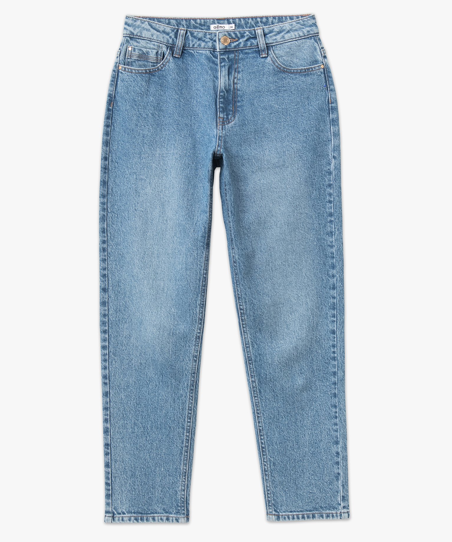 Jean Mom taille haute femme stone | GEMO