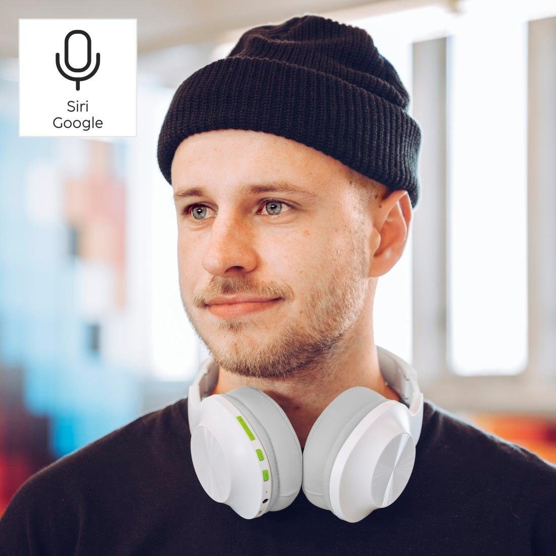 Hama Bluetooth® Kopfhörer Over Ear ohne Kabel, Bass Boost, faltbar kabellos Bluetooth-Kopfhörer (Sprachsteuerung, Google Assistant, Siri, A2DP Bluetooth, AVRCP Bluetooth, HFP, HSP, Bluetooth Headset)