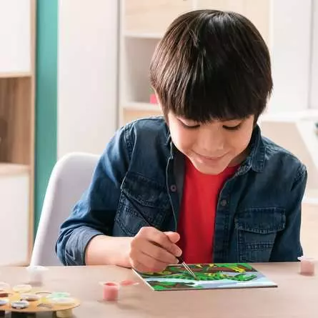 CreArt Hungriger Dinosaurier - Malen nach Zahlen für Kinder ab 9 Jahren