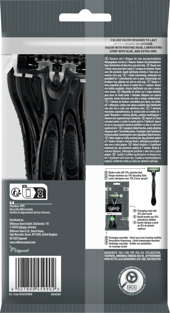 Einwegrasierer, Extra Essential 3 Activ, 6 St