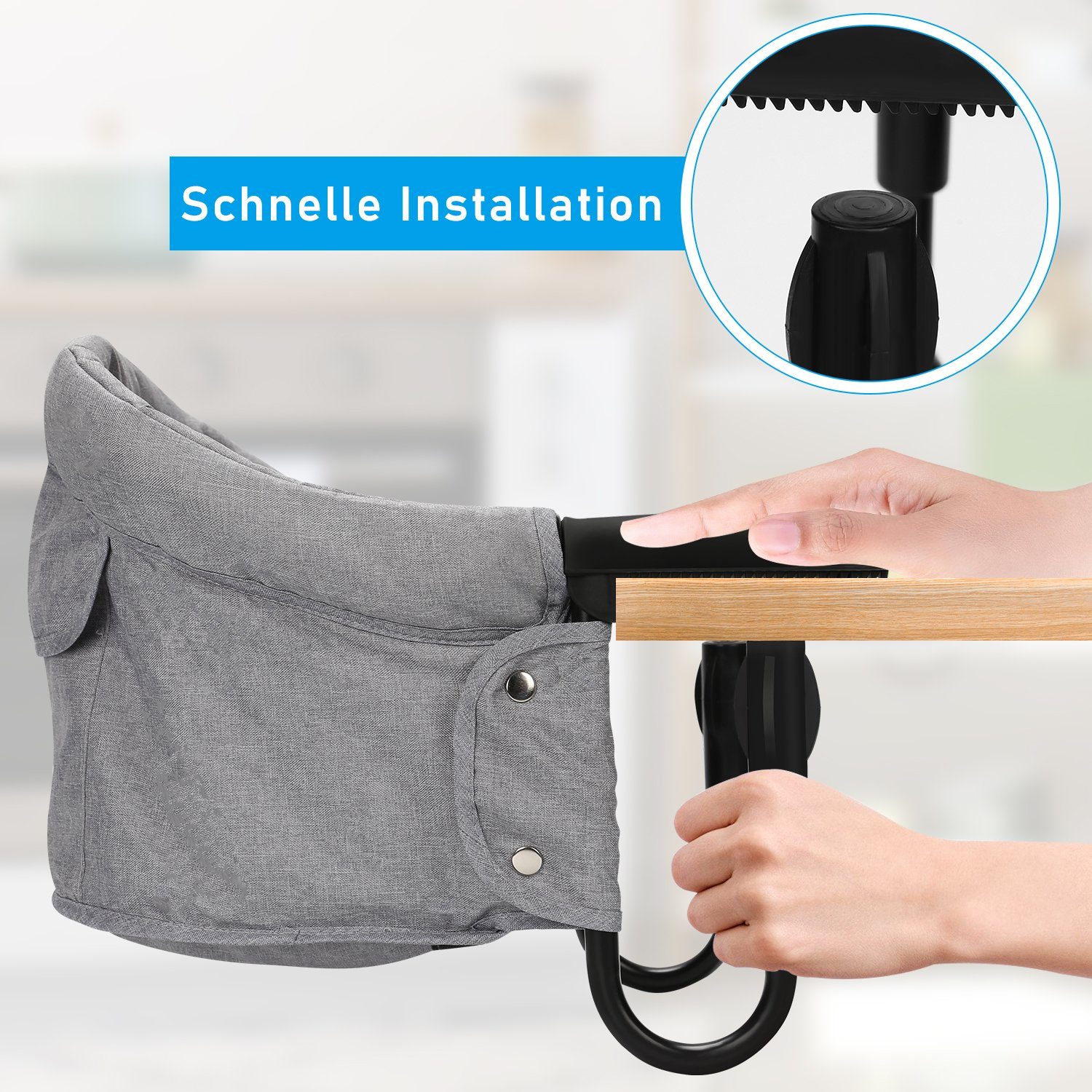 TolleTour Tischsitz Tischsitz Hochstuhl Babysitz Faltbarer Stuhlsitz Portable Sitzerhöhung