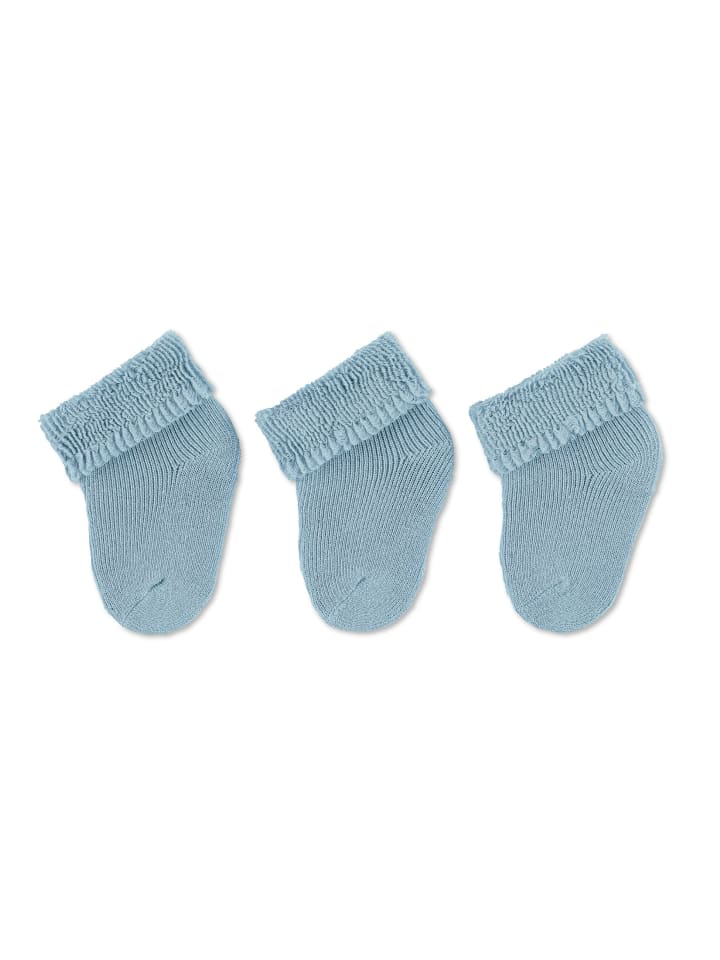 Sterntaler Erstlingssocken 3er-Pack uni in blaugrau günstig kaufen onesize