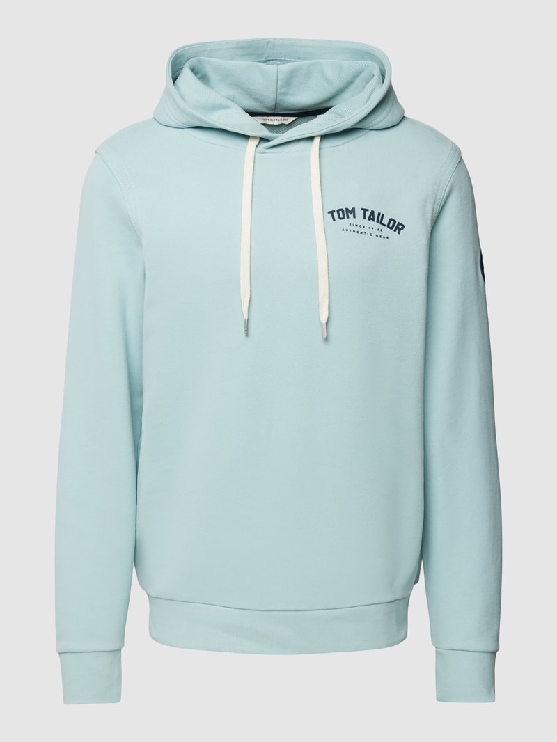 Hoodie mit Label-Detail in mint
